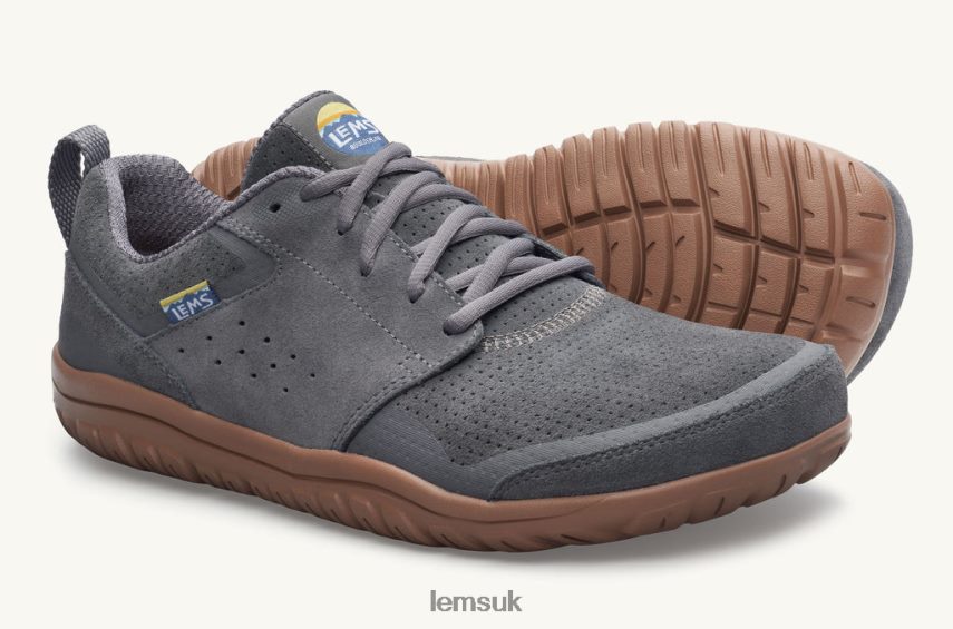 Lems Men PRIMAL ZEN SUEDE PZT82F9 Shoes Graphite