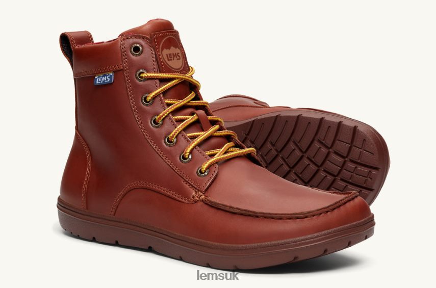 Lems Women BOULDER BOOT LEATHER PZT82F123 Shoes Russet